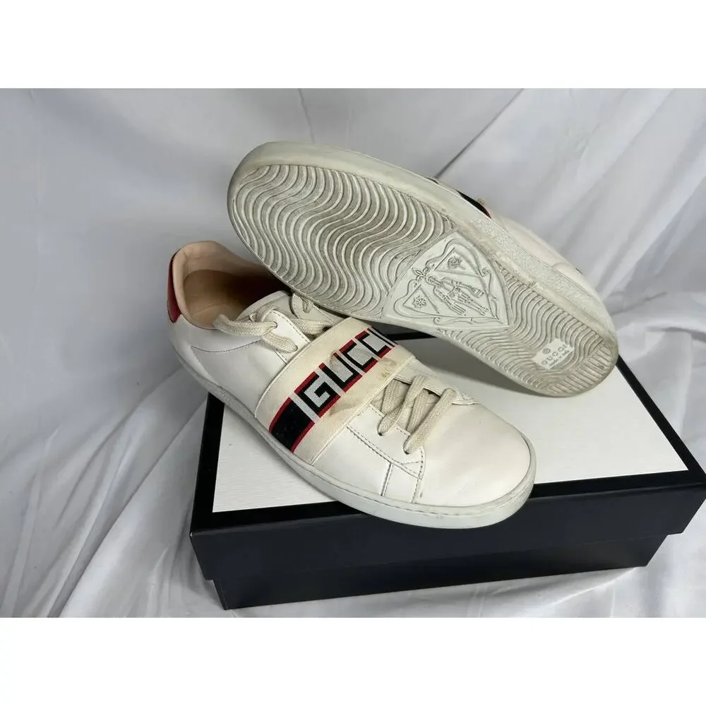 Gucci Elastic Aces Size 9.5 With Box and Dustbag SPB-JB 326653